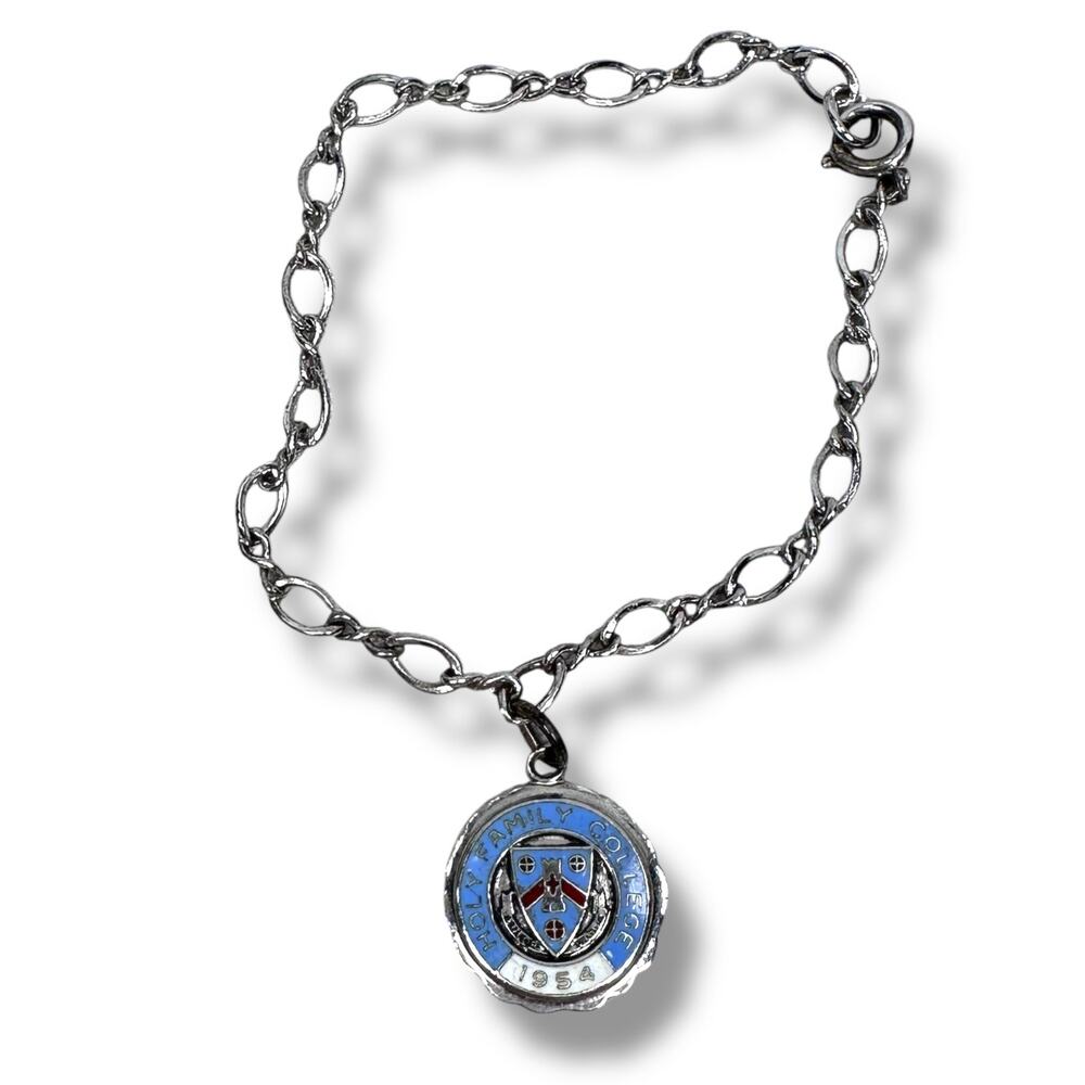Vintage Holy Family College 1954‎ Sterling Silver Bracelet 6g Women's Jewelry